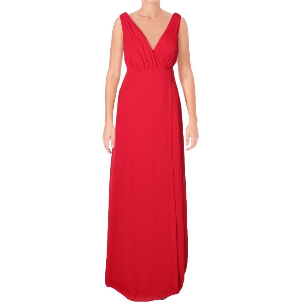 Aqua Red Plunging Gown